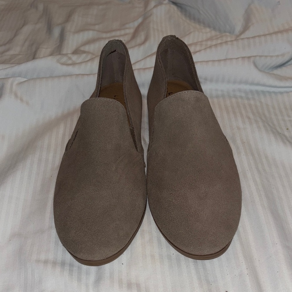 Lucky Brand Women’s Suede Slip-On Loafers - Tan